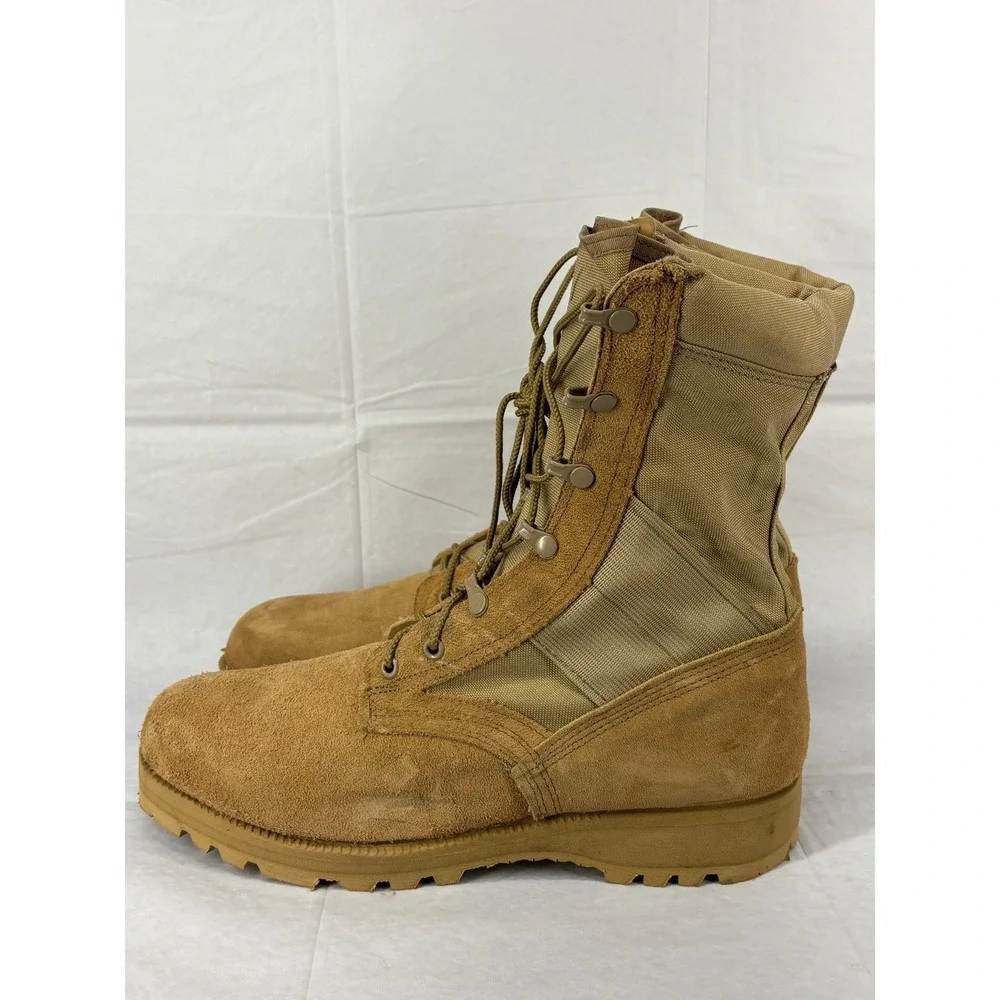 US Military Hot Weather Tactical Combat Boots Mens Desert Tan Suede 11 R NWOB